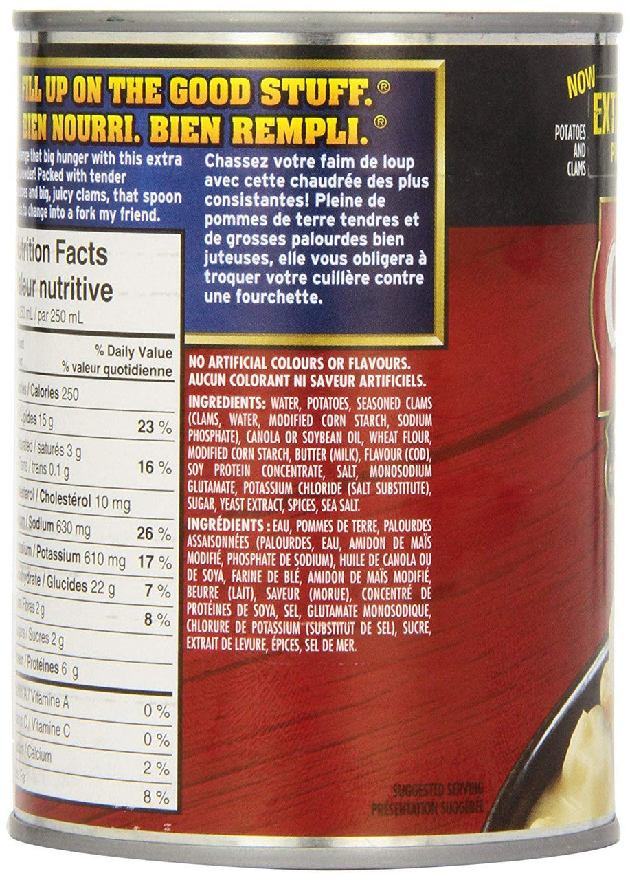 Campbell's Chunky New England Clam Chowder Soup, 540ml/18.3 oz. Can Right Side